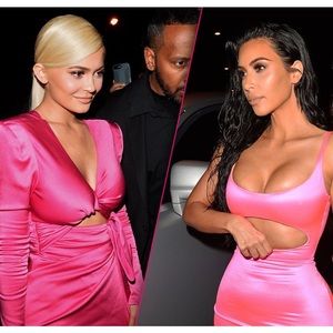 Mistress Rocks Hot Pink Satin Mini Dress, Medium